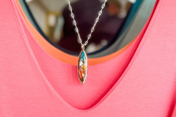 Surfboard Sterling Necklace