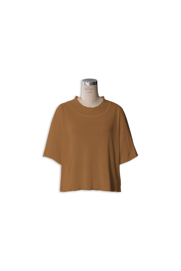 Mesh Pullover - Camel