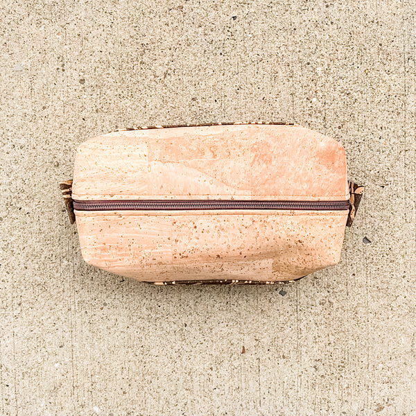 Cork Toiletry/Dopp Kit | Natural/Coffee Swirl