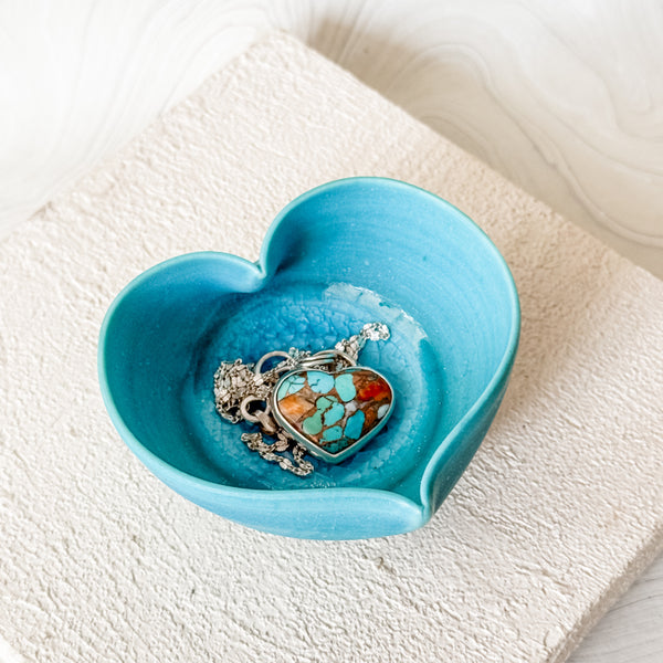 No. 5 Sunrise Turquoise Heart Necklace