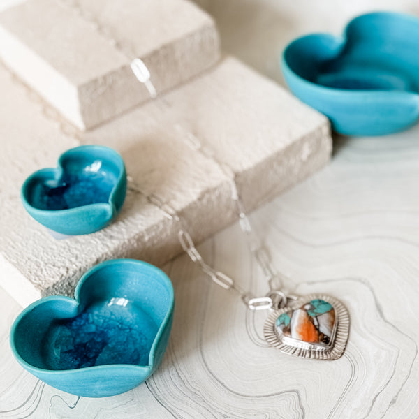 No. 2 Sunrise Turquoise Heart Necklace