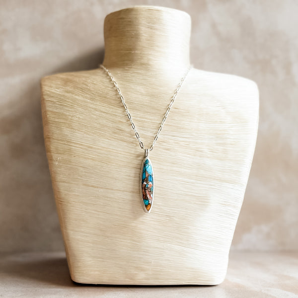 Surfboard Sterling Necklace