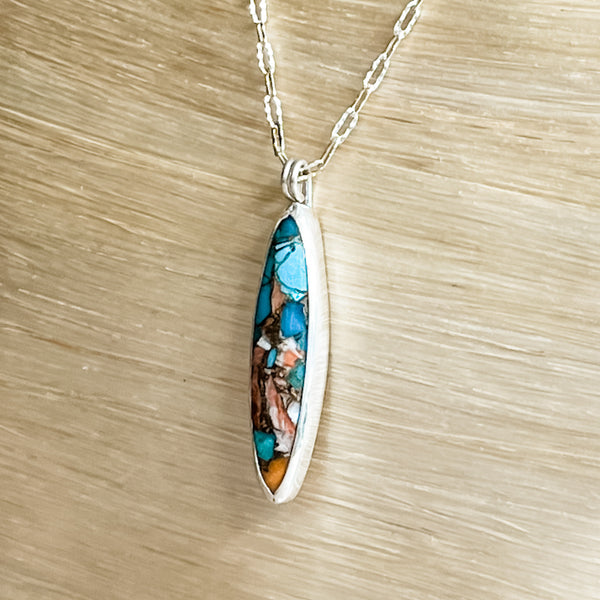 Surfboard Sterling Necklace