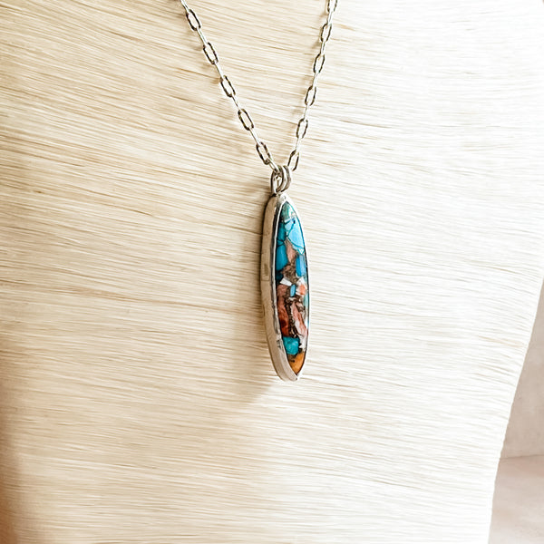 Surfboard Sterling Necklace