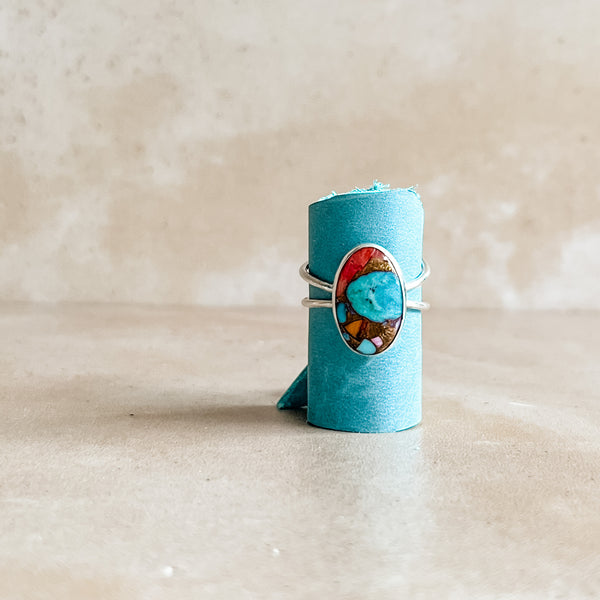 Adjustable Sunset Turquoise Ring No.3