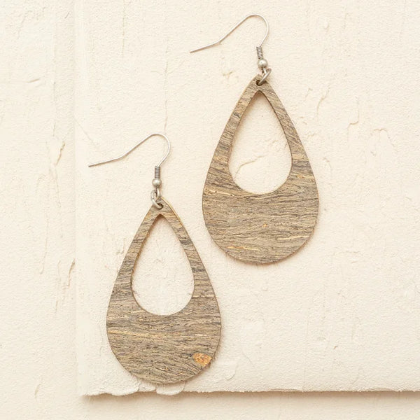 Lux Cork Earrings - The CutOut in Natural Colors
