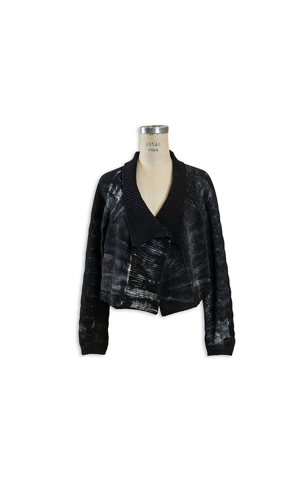 Salma Cardigan | Black Graphic